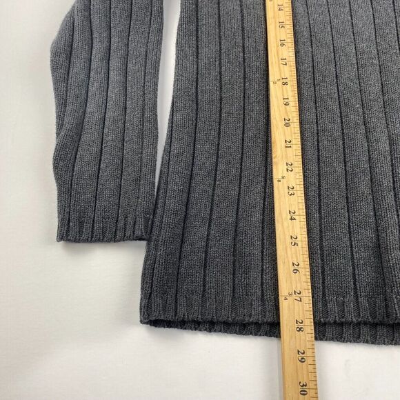 Nordstrom Vintage Men's Sweater Dark Gray Size L Cotton PURE STUFF Mock Neck - Picture 6 of 11